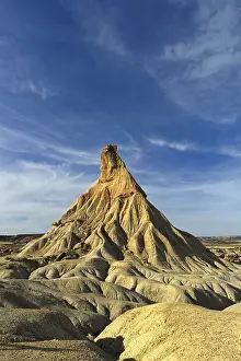 Characteristic bizarre landscape of ocher clay