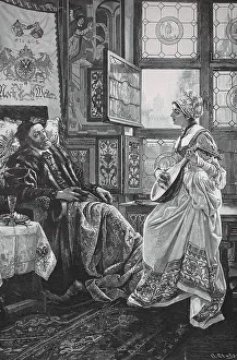 Charles V Holy Roman Emperor with Barbara Blomberg in Regensburg