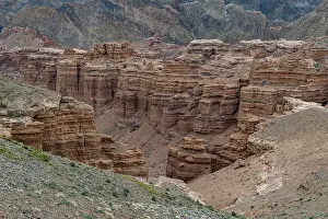 Charyn sandstone canyon, Tian shan mountains