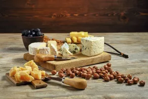 Cheese plate and other snack for wine
