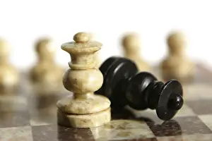 Chessmen isolated on the white background