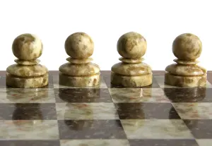 Chessmen isolated on the white background