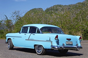 Chevrolet Bel Air, model 1955, blue