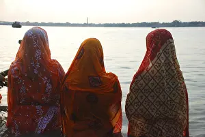 Chhatha puja at river Ganges, Bihar, India