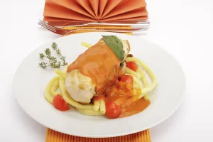 Chicken breast stuffed with chopped mushrooms