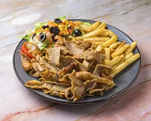 Chicken Shawarma plate with salad