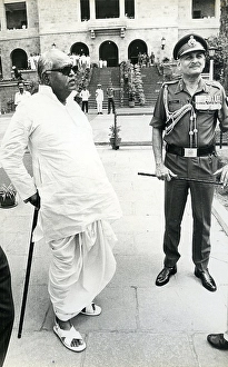 Former Chief Minister of Maharashtra Vasantdada Patil with Arun Kumar Vaidya, Mumbai, Maharashtra, India, Asia, 1900s, Asia