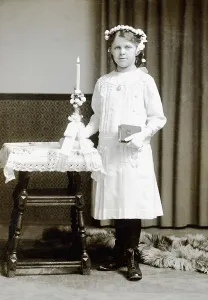 Child on the day of her First Communion