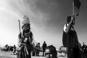 Child dress as durga ganga sagar kolkata west bengal