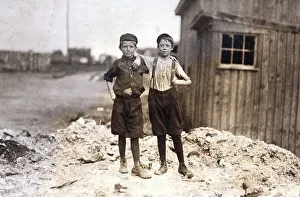 Child labour, Two young porters in the Alexandria glass factory