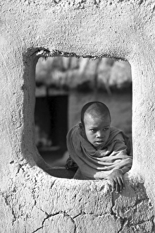 Child in village, Calcutta, west bengal, India, Asia, 1963, Asia