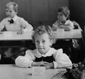 Children at their first day of school