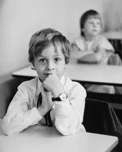Children at their first day of school