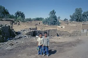 Children posing for a photo, Al-Bahariyya Oasis