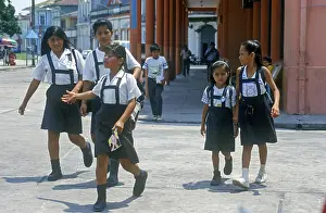 Children in school uniforms, Iquitos
