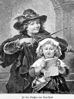 Children, violin, make music, sing