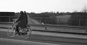 Children, walkers, cyclists crowded the motorway at the Kamen intersection on 9 December 1973