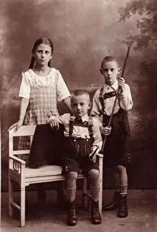 Children wearing traditional costume