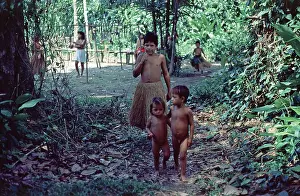 Children of a Yagua tribe near Iquitos