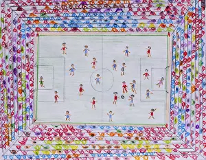 Children's drawing, naive illustration