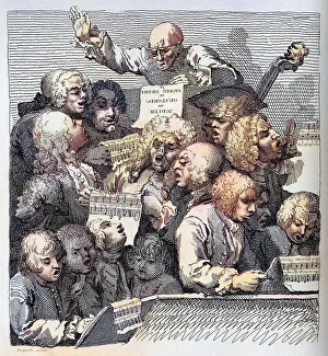 The Chorus From the original picture by Hogarth from The Works of Hogarth published London 1833