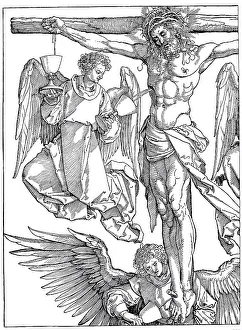 Christ on the Cross with Three Angels