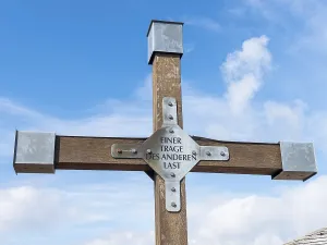 Christian cross with inscription