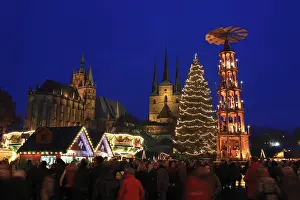 Christmas market, Erfurt, Thuringia, Germany