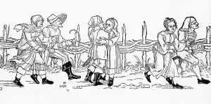 Church anniversary or parish fair in Moegeldorf
