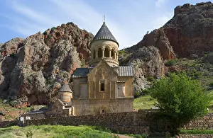 Church with dome in picturesque mountain scenery