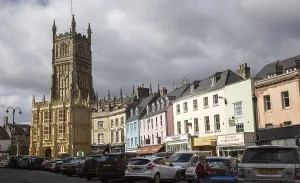 Church and historic buildings in town centre