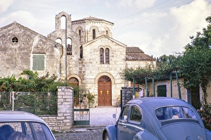 Church of Iasonas and Sosipatros, Byzantine church, Church of the Holy Apostles Jason and Sosipater, Corfu, Greece, Europe 1968, Europe
