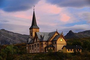 Category Scandinavia Prints: Church in Kabelvag, Vagan, Nordland