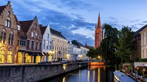 Church of our Lady in Bruges taken during blue hours