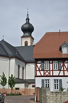 Church, old town, Gernsheim, Ried