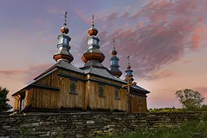 Church and orthodox church in Bieszczady