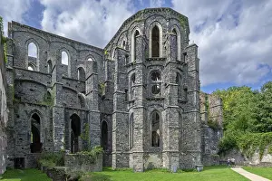 Church ruins at the 13th century Abbaye de Villers