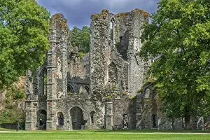 Church ruins at the 13th century Abbaye de Villers