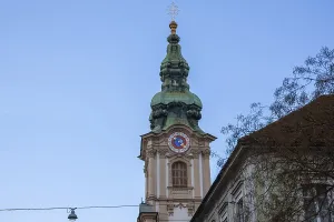 Church tower, parish church, Graz, Styria, Austria
