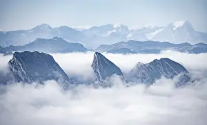 Churfirsten, high fog in the valley
