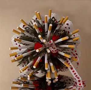 Cigarette arrangement, cigarette bouquet