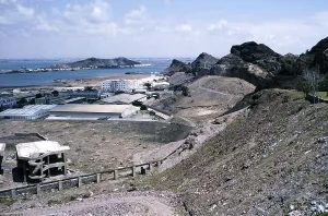 City of Aden, Yemen, part of the harbour industrial area in 1998, Asia