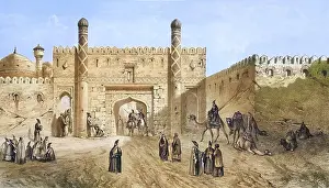 City gates in old Tehran, Iran
