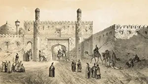 City gates in old Tehran, Iran
