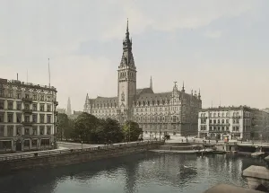 City Hall with Alster, Hamburg