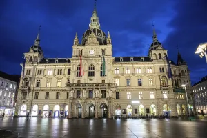 City Hall of Graz, blue hour, Graz