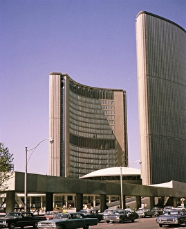 City Hall oder New City Hall, Gebaeude der Stadtverwaltung, Toronto, Ontario, Kanada, Foto 1967 Architekt Viljo Revell, erbaut 1965