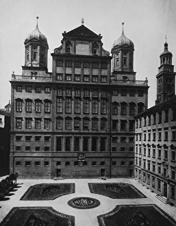 City hall and Perlachturm tower in Augsburg