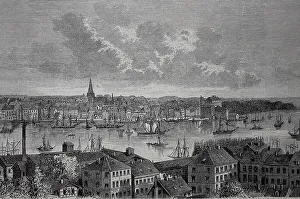 The city of Kiel in Germany, in 1880