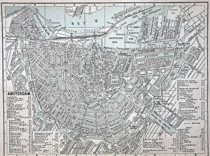 City map of Amsterdam, c. 1880